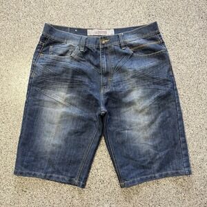 Halifax Jean Shorts Mens 38x13 Flap Pocket Y2K Vintage Hip Hop Streetwear Baggy